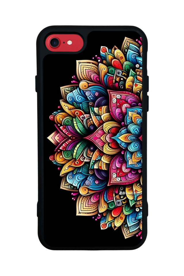 iPhone 8 Uyumlu Mandala Tasarımlı Glossy Premium Kılıf