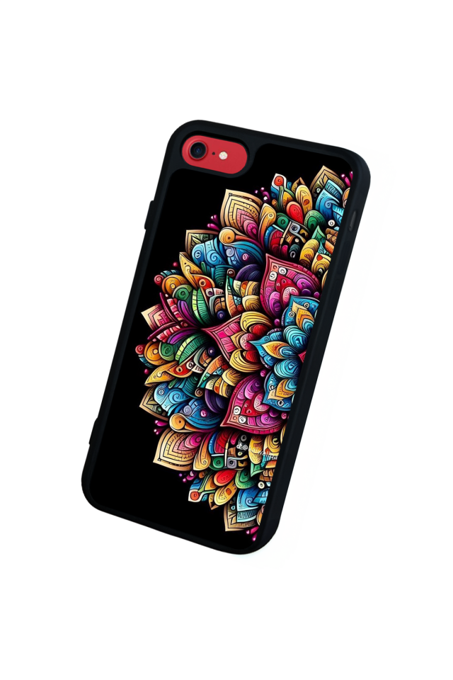 iPhone 8 Uyumlu Mandala Tasarımlı Glossy Premium Kılıf