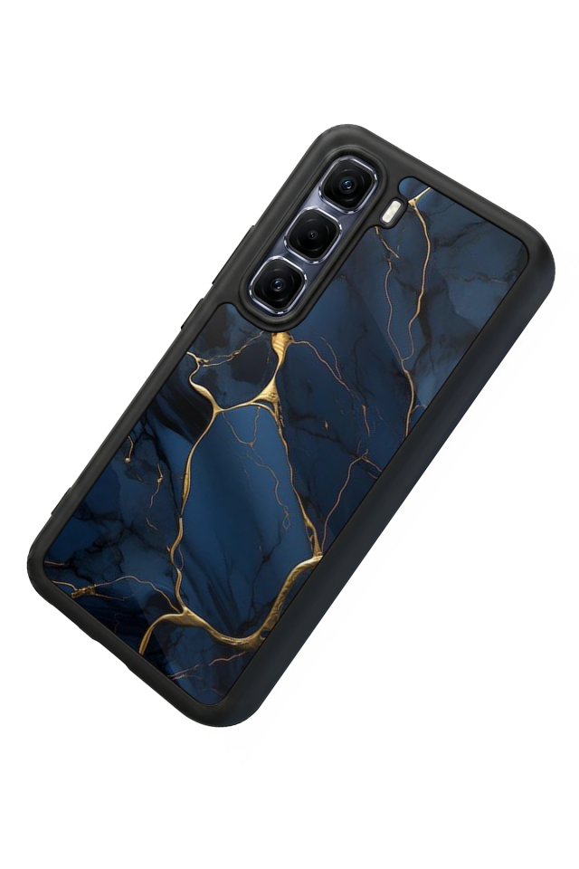 Infinix Hot 60 Pro Plus Uyumlu Mermer Marble Tasarımlı Glossy Premium Kılıf
