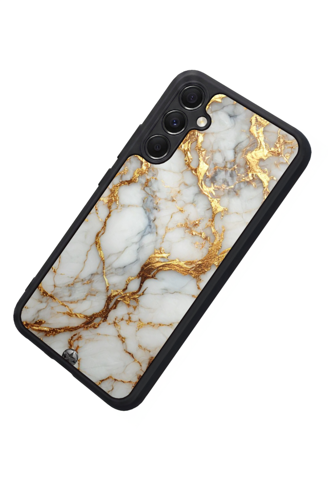 Samsung Galaxy A34 Uyumlu Mermer Marble Tasarımlı Glossy Premium Kılıf