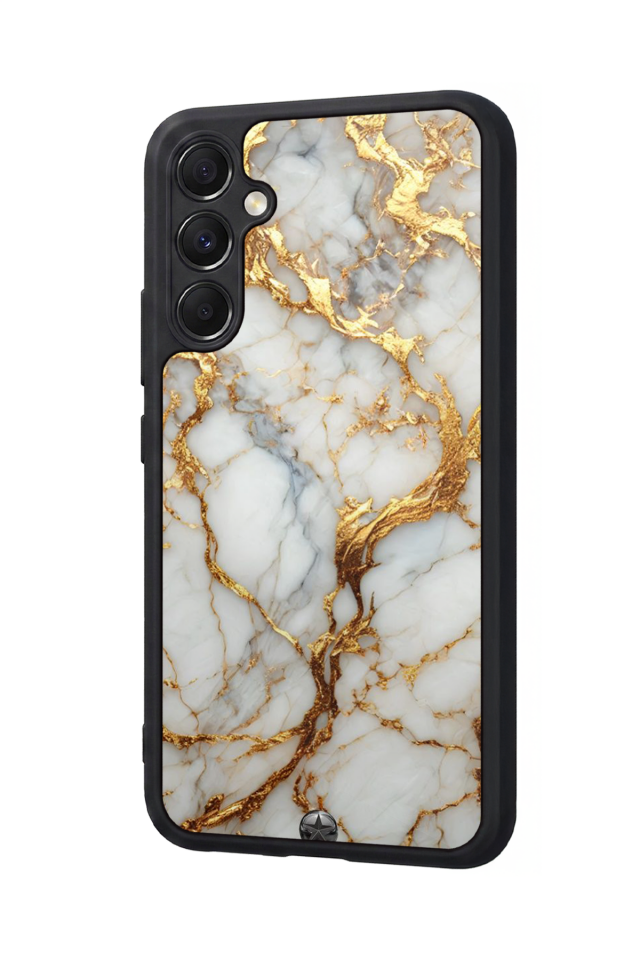 Samsung Galaxy A34 Uyumlu Mermer Marble Tasarımlı Glossy Premium Kılıf