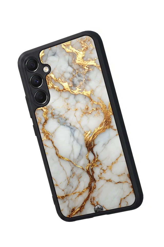 Samsung Galaxy A34 Uyumlu Mermer Marble Tasarımlı Glossy Premium Kılıf