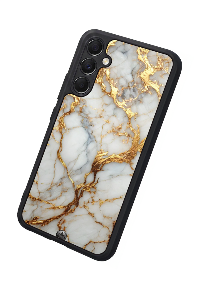 Samsung Galaxy A34 Uyumlu Mermer Marble Tasarımlı Glossy Premium Kılıf