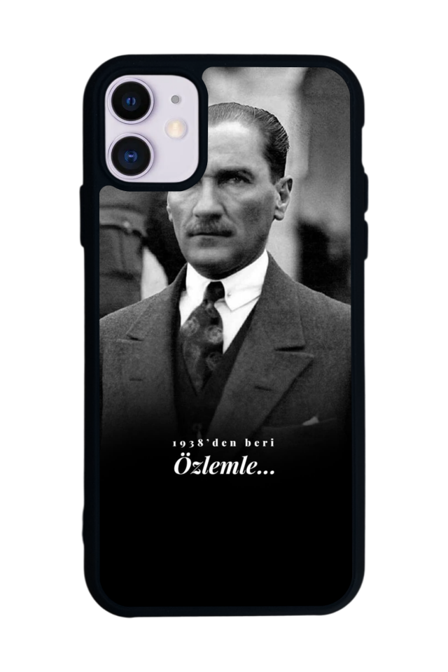 iPhone 11 Uyumlu Mustafa Kemal Ataturk Tasarımlı Glossy Premium Kılıf