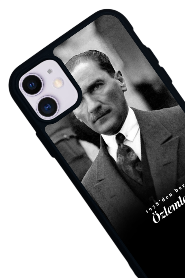 iPhone 11 Uyumlu Mustafa Kemal Ataturk Tasarımlı Glossy Premium Kılıf