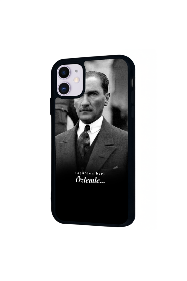iPhone 11 Uyumlu Mustafa Kemal Ataturk Tasarımlı Glossy Premium Kılıf