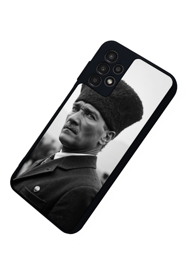 Samsung Galaxy A13 Uyumlu Mustafa Kemal Ataturk Tasarımlı Glossy Premium Kılıf