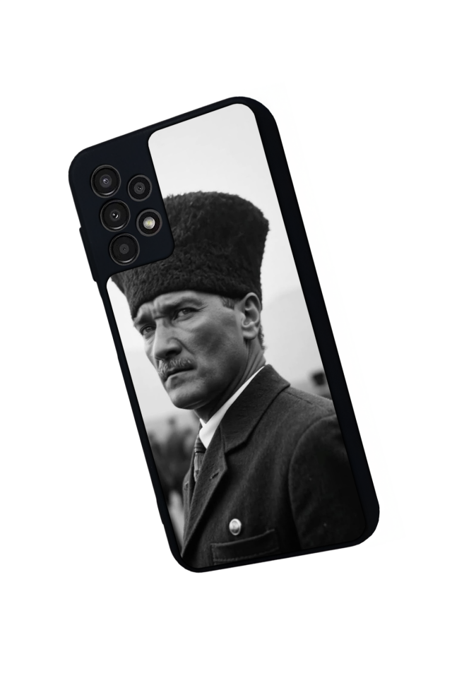 Samsung Galaxy A13 Uyumlu Mustafa Kemal Ataturk Tasarımlı Glossy Premium Kılıf