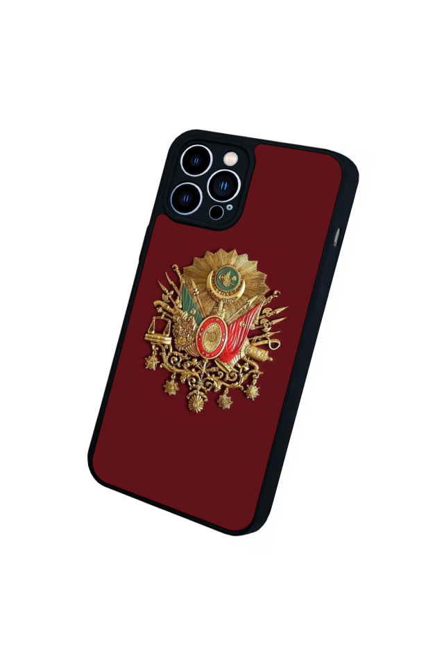 iPhone 12 Pro Max Uyumlu Osmanli Tugrasi Tasarımlı Glossy Premium Kılıf
