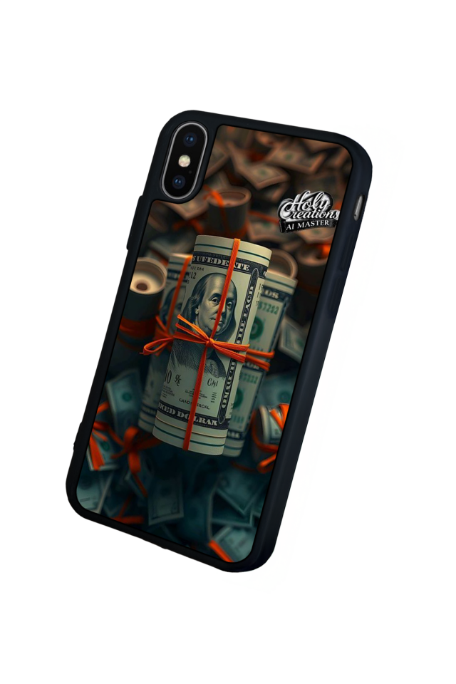 iPhone X/ XS Uyumlu Para Tasarımlı Glossy Premium Kılıf