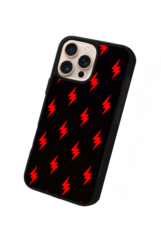 iPhone 15 Pro Uyumlu Simsek Tasarımlı Glossy Premium Kılıf