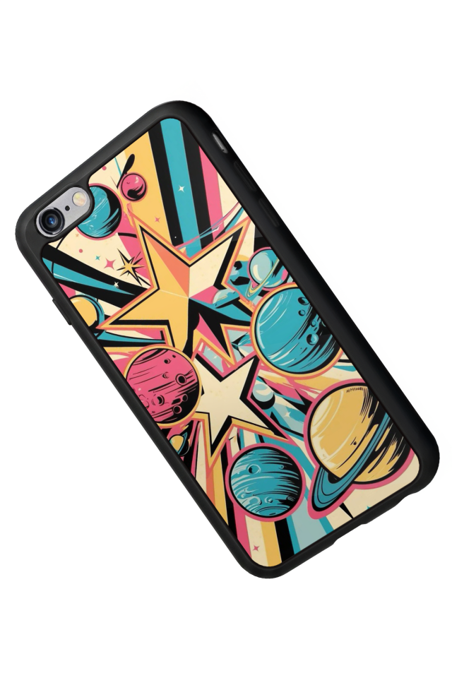 iPhone 6 Plus Uyumlu Uzay Tasarımlı Glossy Premium Kılıf