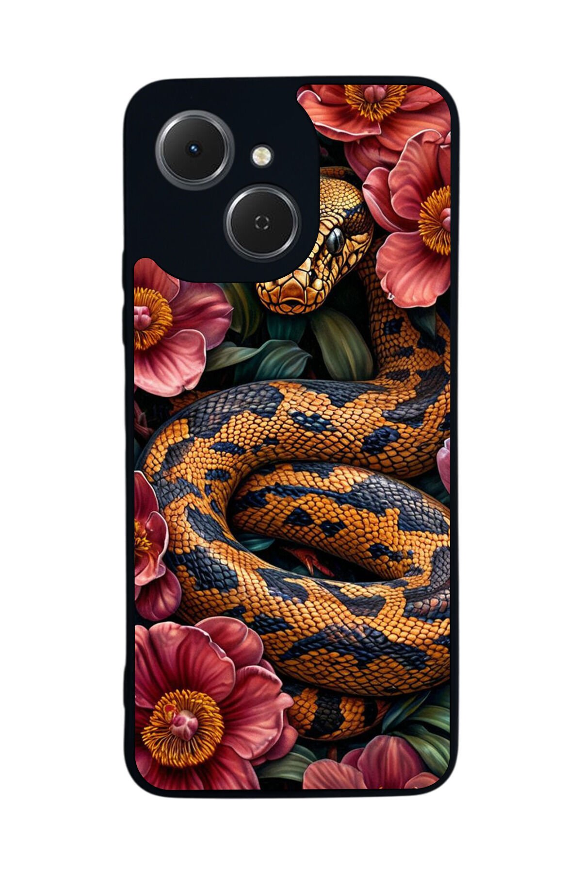 Tecno Spark 40C Uyumlu Yılan Tasarımlı Glossy Premium Kılıf