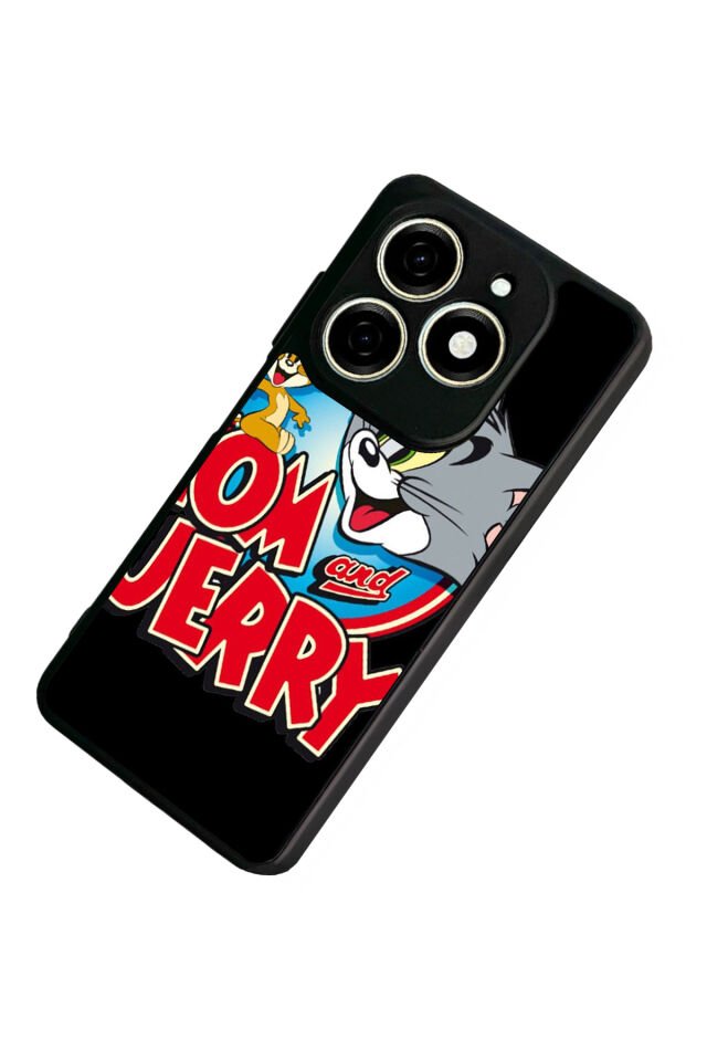 Tecno Spark 20/20C Uyumlu Tom And Jerry Tasarımlı Glossy Premium Kılıf