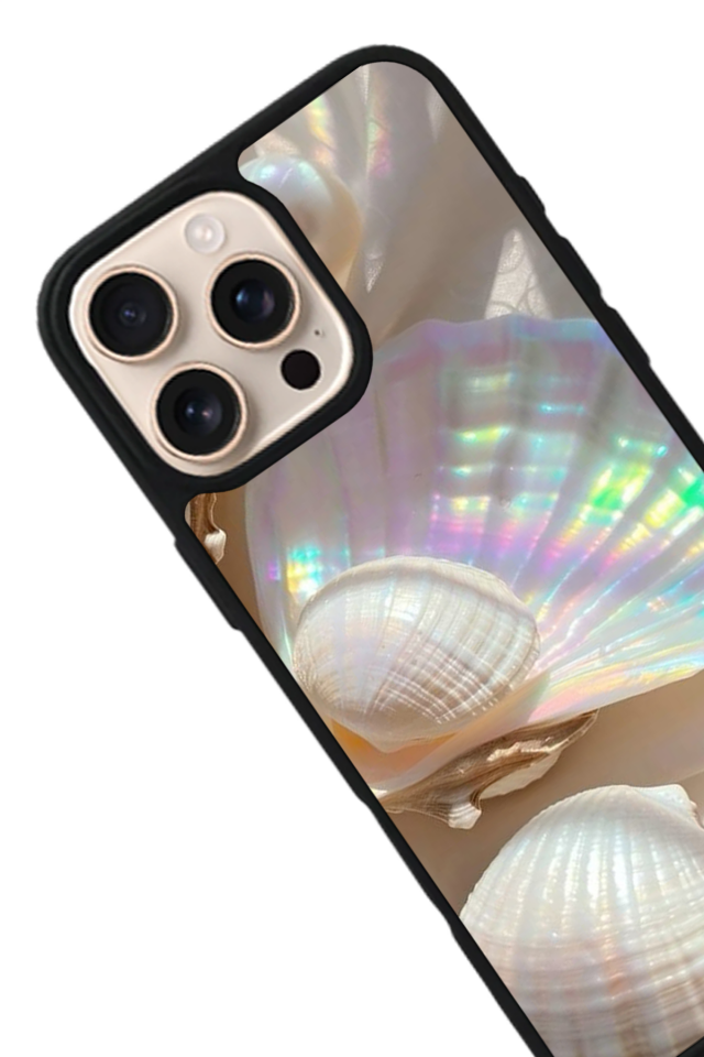 iPhone 16 Pro Uyumlu  İnci Tasarımlı Glossy Premium Kılıf