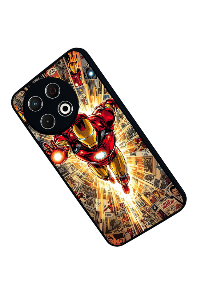 Tecno Spark 30 Pro Uyumlu  Iron Man ( Demir Adam ) Tasarımlı Glossy Premium Kılıf