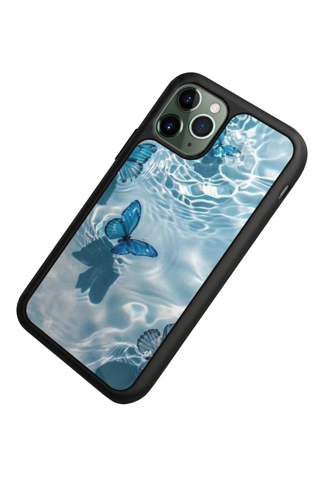 iPhone 11 Pro Max Uyumlu Kelebek Tasarımlı Glossy Premium Kılıf