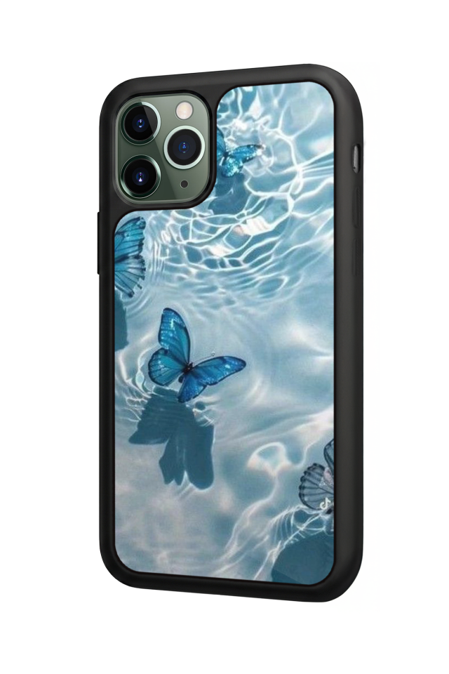 iPhone 11 Pro Max Uyumlu Kelebek Tasarımlı Glossy Premium Kılıf