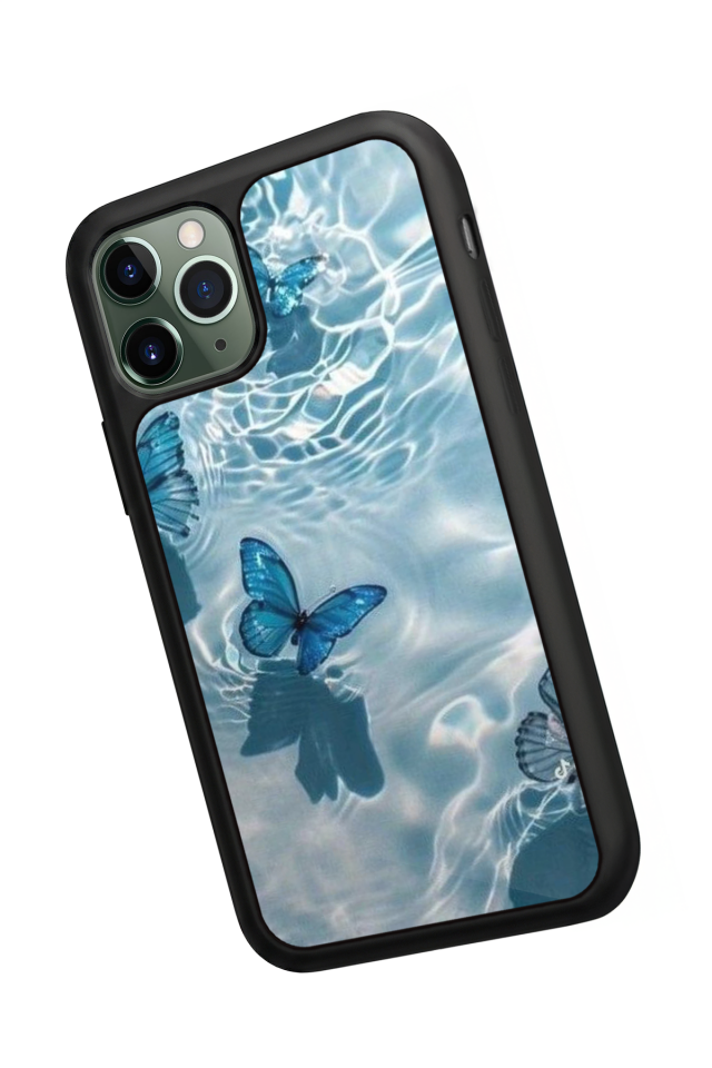 iPhone 11 Pro Max Uyumlu Kelebek Tasarımlı Glossy Premium Kılıf