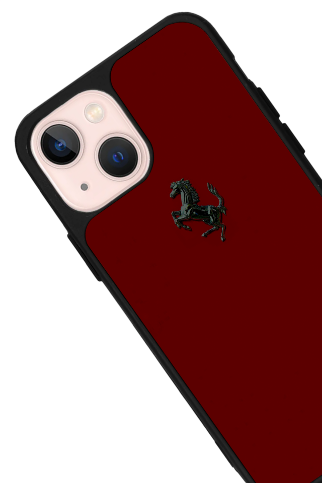 iPhone 13 Mini Uyumlu Kirmizi Tasarımlı Glossy Premium Kılıf