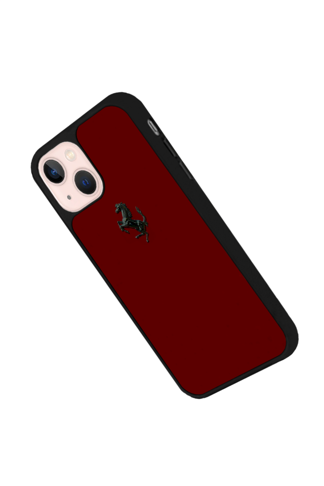 iPhone 13 Mini Uyumlu Kirmizi Tasarımlı Glossy Premium Kılıf