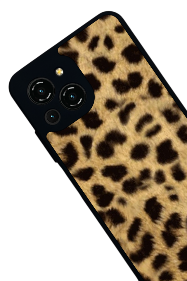 Reeder S23 Pro Max Uyumlu Leopar Tasarımlı Glossy Premium Kılıf