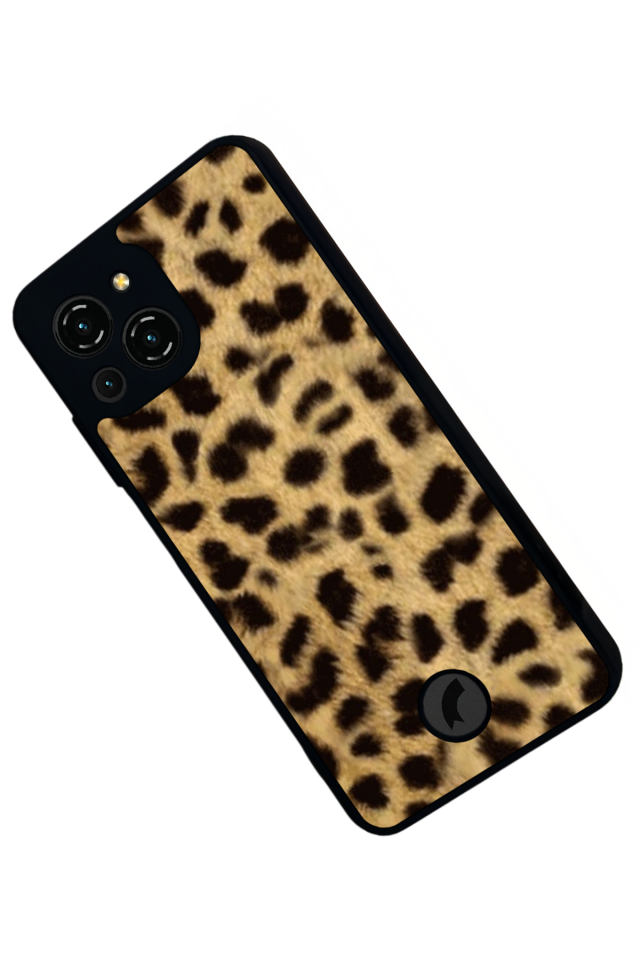 Reeder S23 Pro Max Uyumlu Leopar Tasarımlı Glossy Premium Kılıf