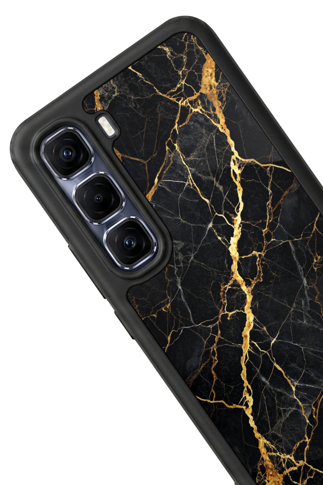 Infinix Hot 60 Pro Plus Uyumlu Mermer Marble Tasarımlı Glossy Premium Kılıf