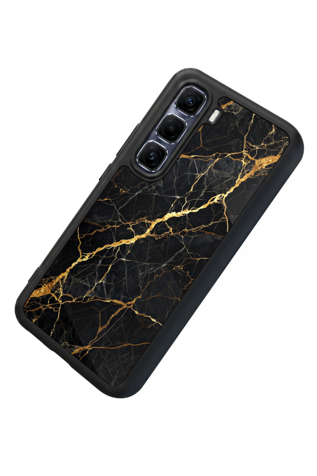 Infinix Hot 60 Pro Plus Uyumlu Mermer Marble Tasarımlı Glossy Premium Kılıf