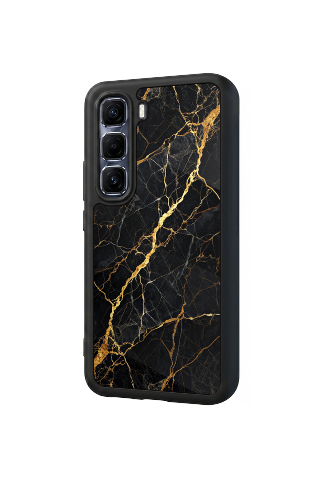 Infinix Hot 60 Pro Plus Uyumlu Mermer Marble Tasarımlı Glossy Premium Kılıf