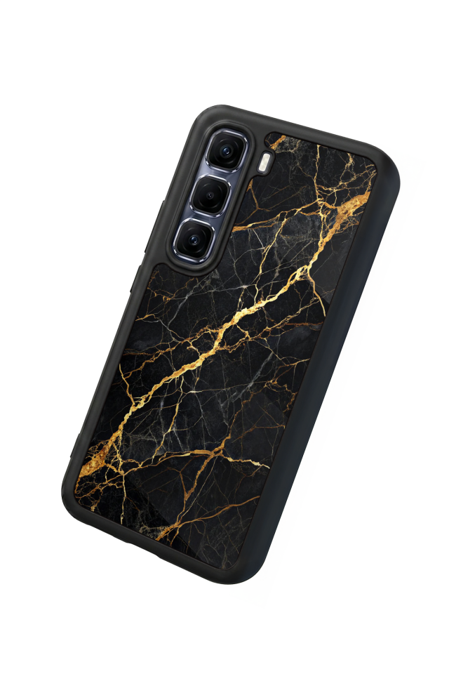 Infinix Hot 60 Pro Plus Uyumlu Mermer Marble Tasarımlı Glossy Premium Kılıf