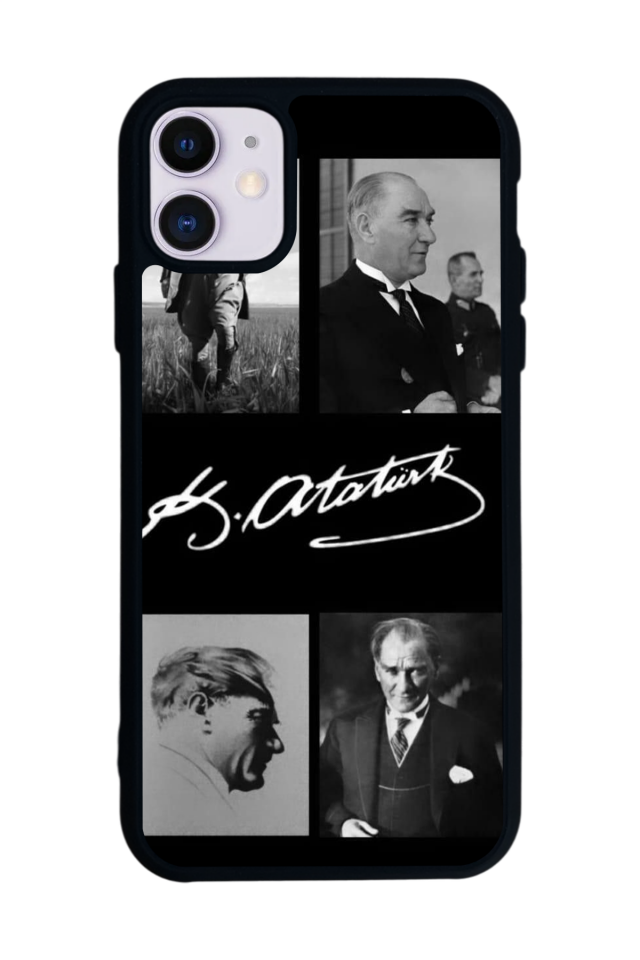 iPhone 11 Uyumlu Mustafa Kemal Ataturk Tasarımlı Glossy Premium Kılıf