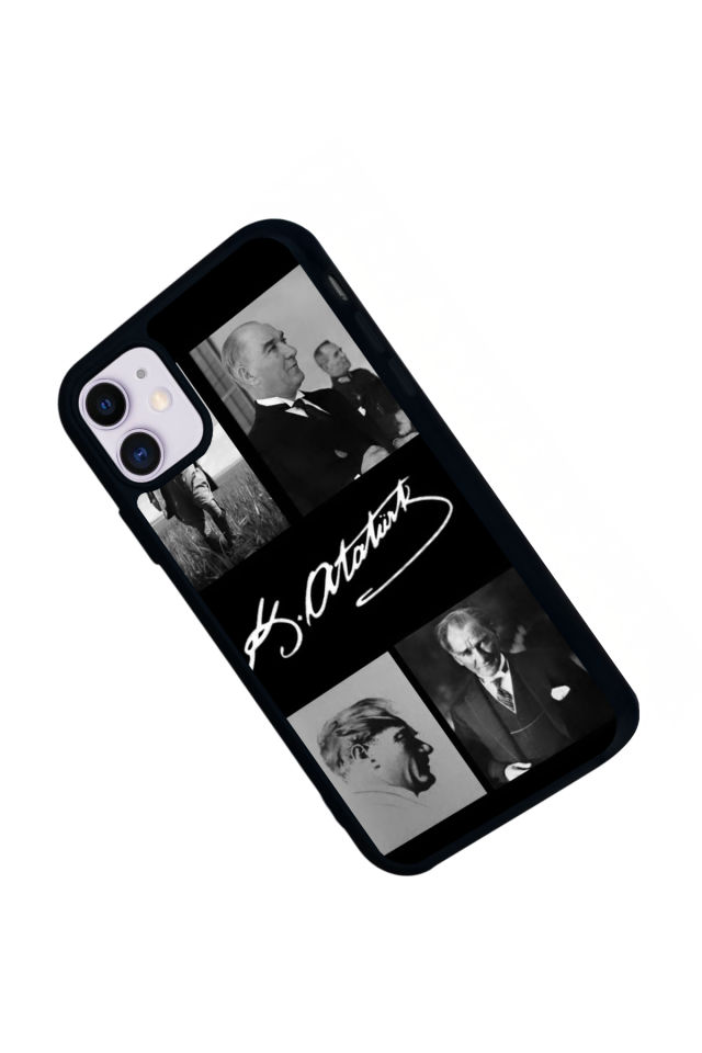 iPhone 11 Uyumlu Mustafa Kemal Ataturk Tasarımlı Glossy Premium Kılıf
