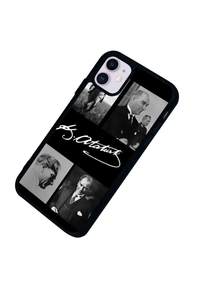 iPhone 11 Uyumlu Mustafa Kemal Ataturk Tasarımlı Glossy Premium Kılıf