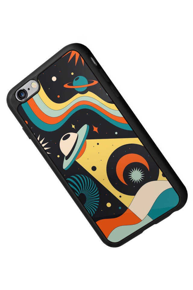 iPhone 6 Plus Uyumlu Uzay Tasarımlı Glossy Premium Kılıf