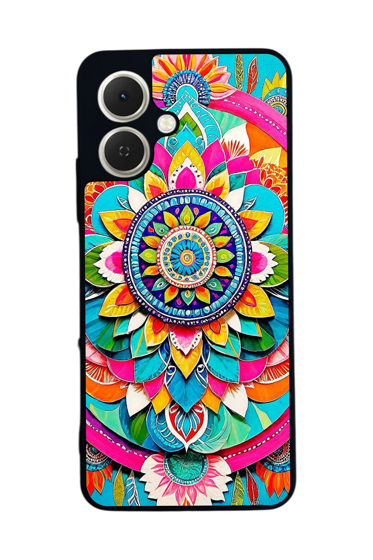 Tecno Spark GO 2 Uyumlu Mandala Tasarımlı Glossy Premium Kılıf