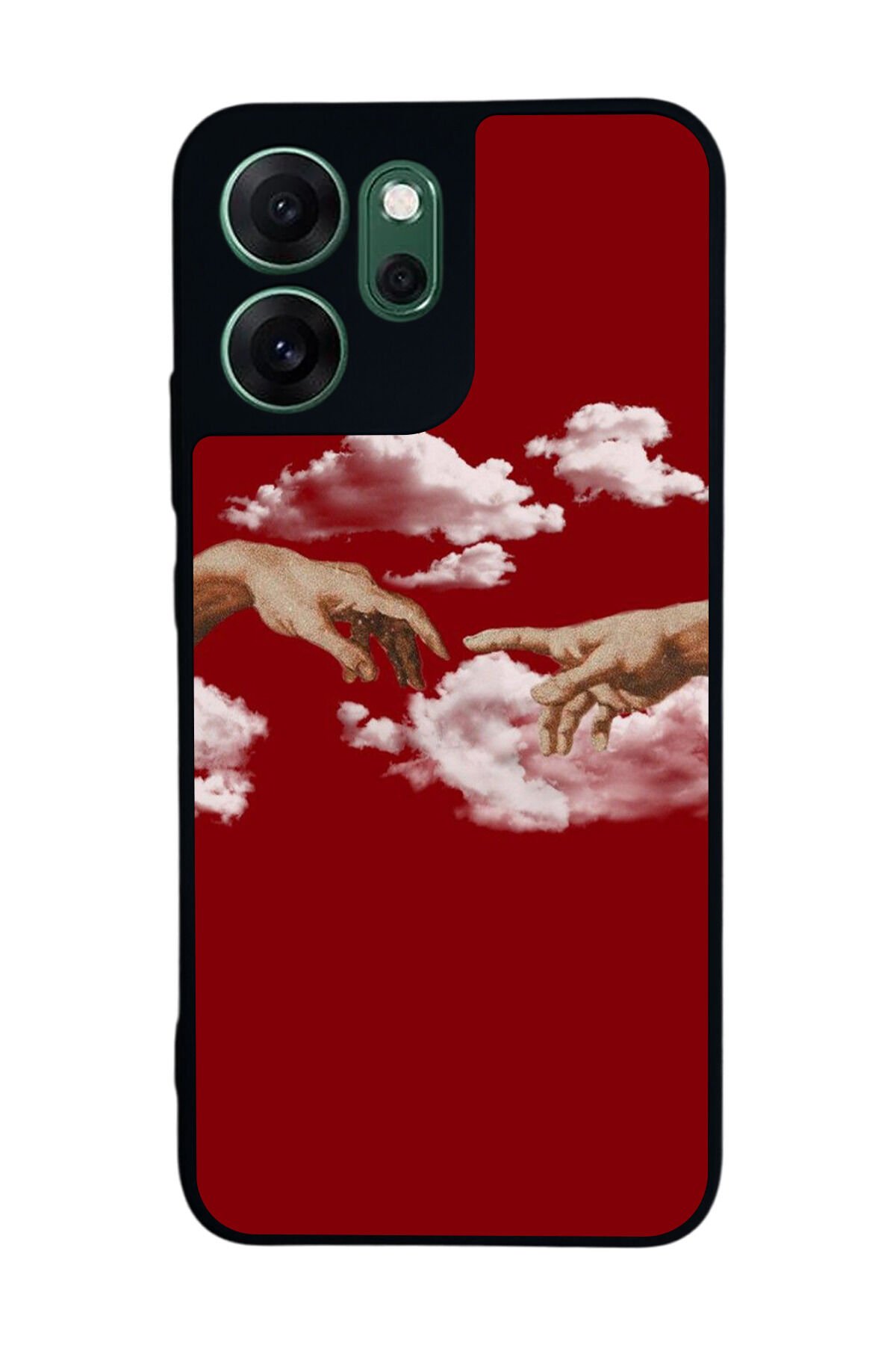 Oppo Reno 14F Uyumlu Kirmizi Tasarımlı Glossy Premium Kılıf