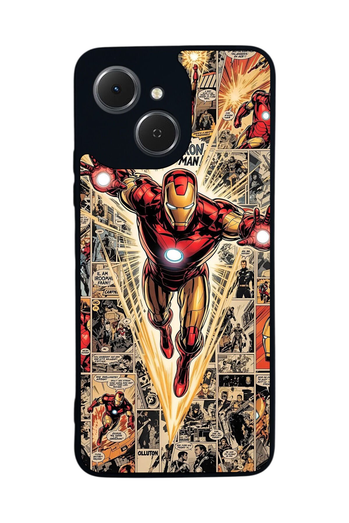 Tecno Spark 40C Uyumlu Iron Man ( Demir Adam ) Tasarımlı Glossy Premium Kılıf