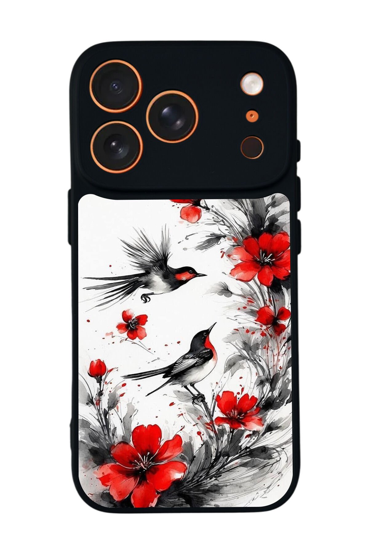iPhone 17 Pro Uyumlu Floral Tasarımlı Glossy Premium Kılıf