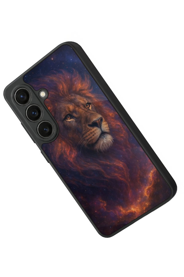 Samsung Galaxy S26 Uyumlu Aslan Tasarımlı Glossy Premium Kılıf