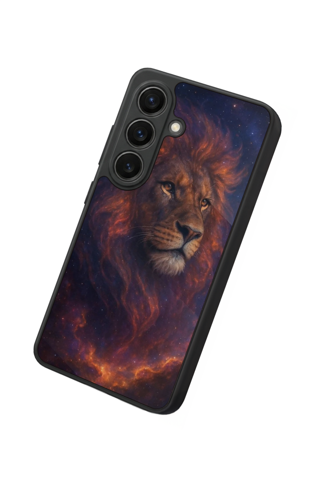 Samsung Galaxy S26 Uyumlu Aslan Tasarımlı Glossy Premium Kılıf