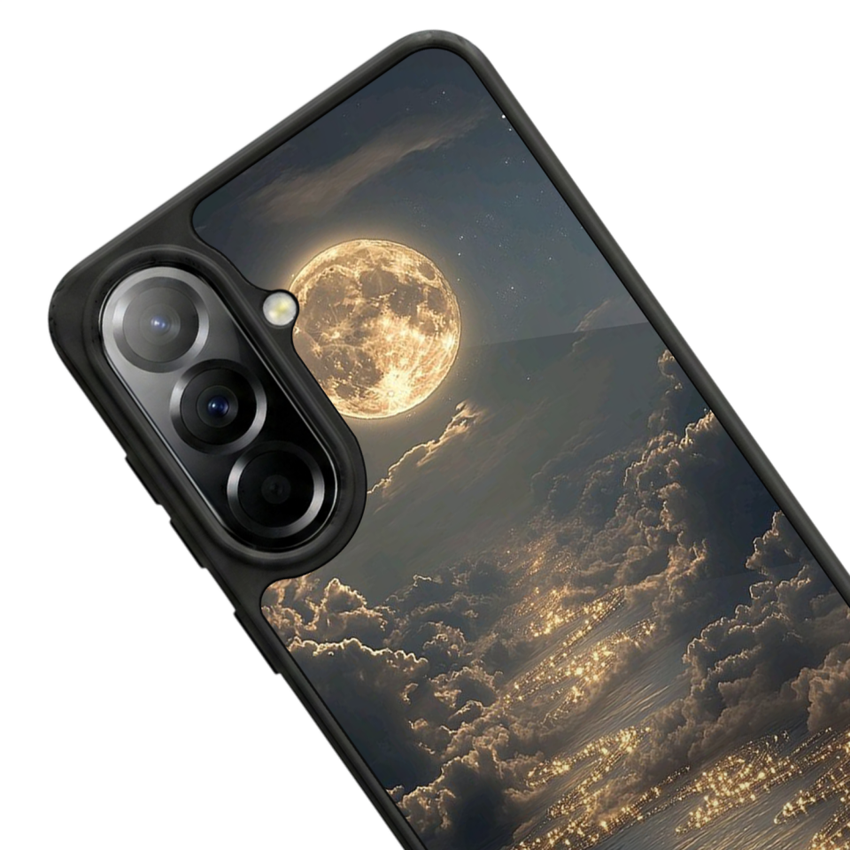 Samsung Galaxy A57 Uyumlu Ay Tasarımlı Glossy Premium Kılıf