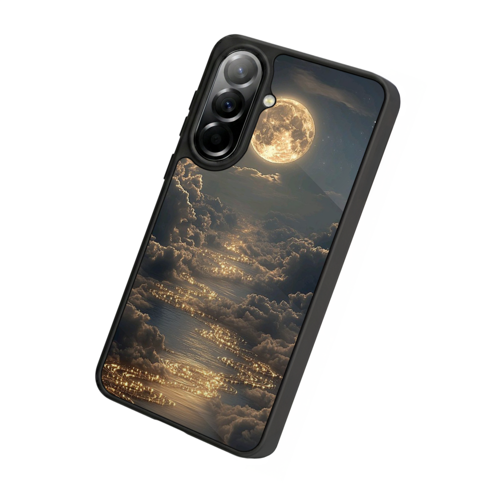 Samsung Galaxy A57 Uyumlu Ay Tasarımlı Glossy Premium Kılıf