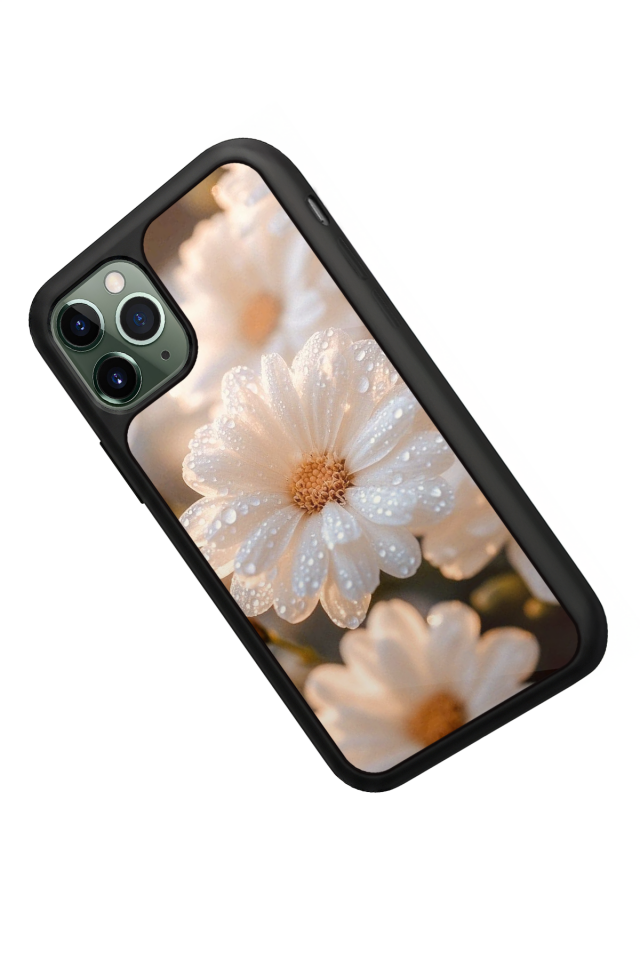 iPhone 11 Pro Uyumlu Cicek Tasarımlı Glossy Premium Kılıf