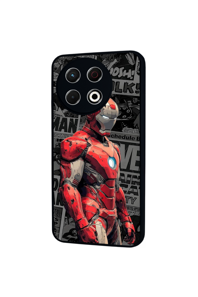 Tecno Spark 30 Pro Uyumlu  Iron Man ( Demir Adam ) Tasarımlı Glossy Premium Kılıf