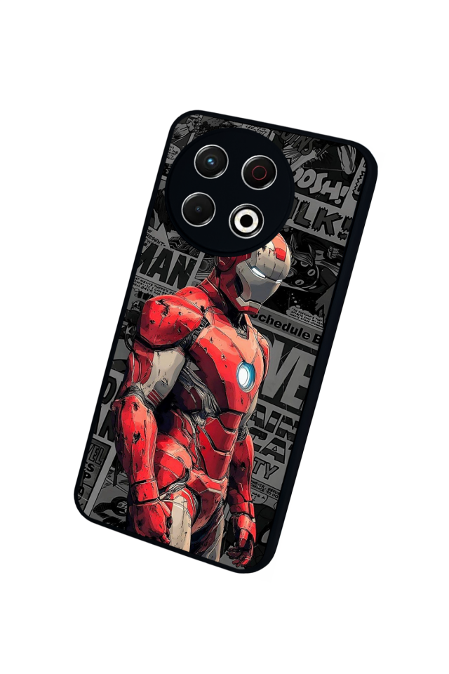 Tecno Spark 30 Pro Uyumlu  Iron Man ( Demir Adam ) Tasarımlı Glossy Premium Kılıf