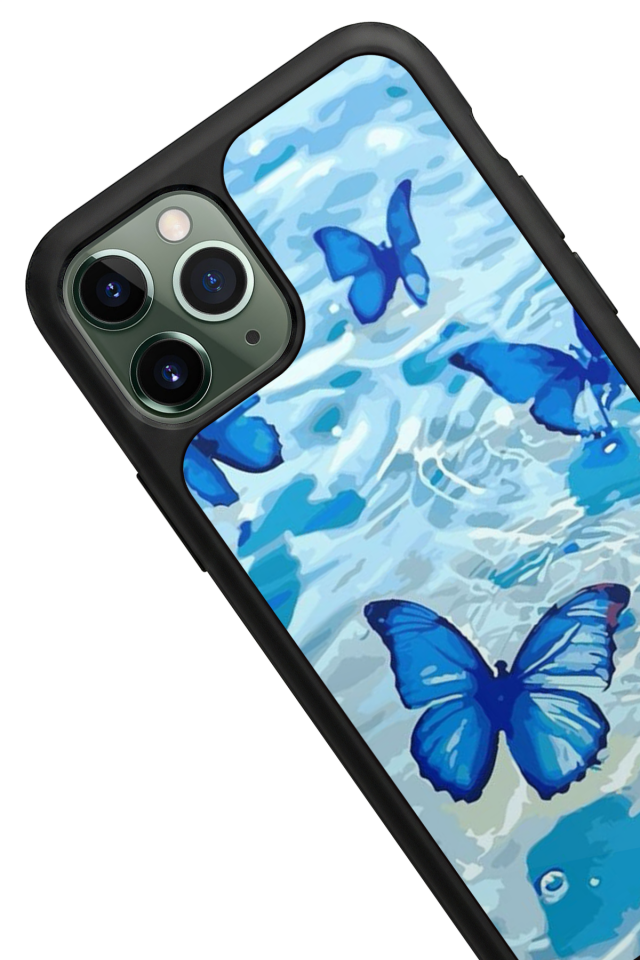 iPhone 11 Pro Max Uyumlu Kelebek Tasarımlı Glossy Premium Kılıf