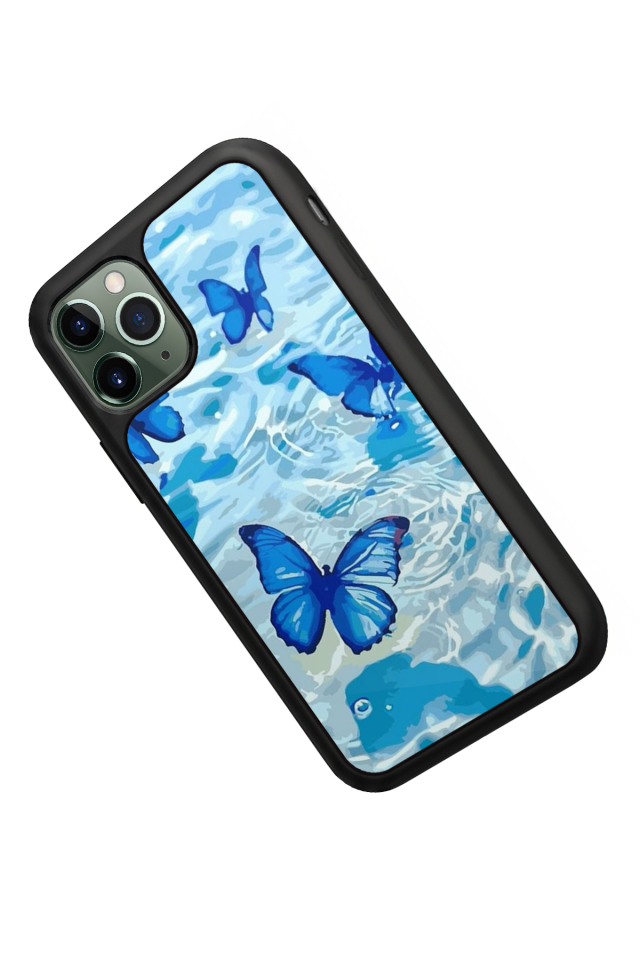 iPhone 11 Pro Max Uyumlu Kelebek Tasarımlı Glossy Premium Kılıf