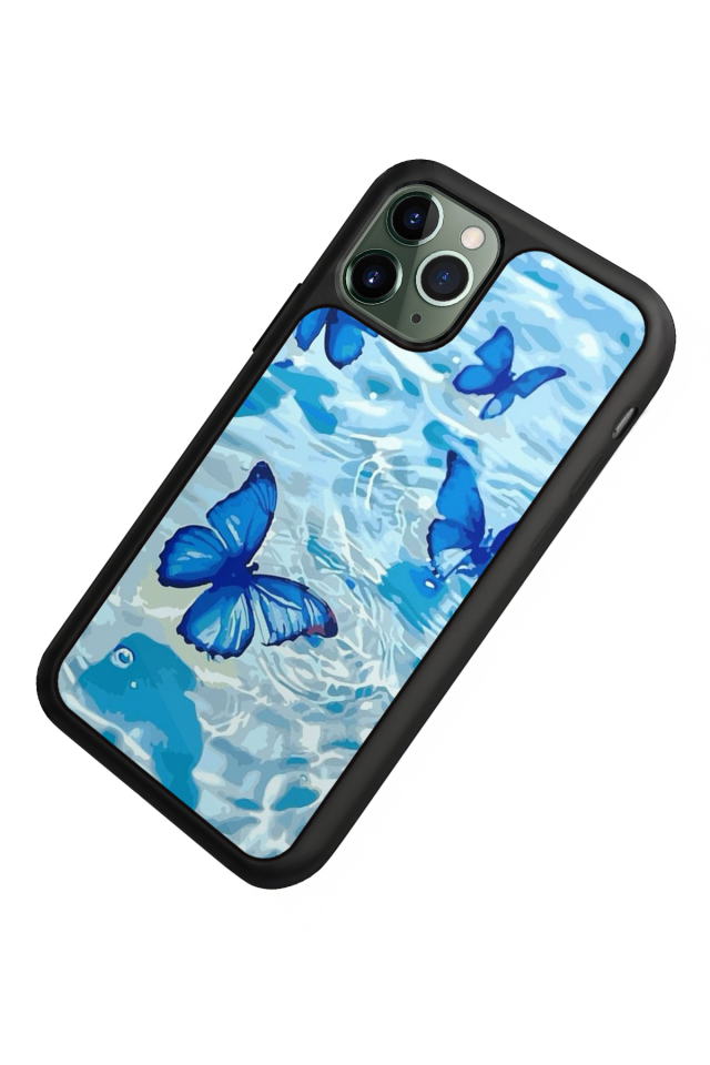 iPhone 11 Pro Max Uyumlu Kelebek Tasarımlı Glossy Premium Kılıf