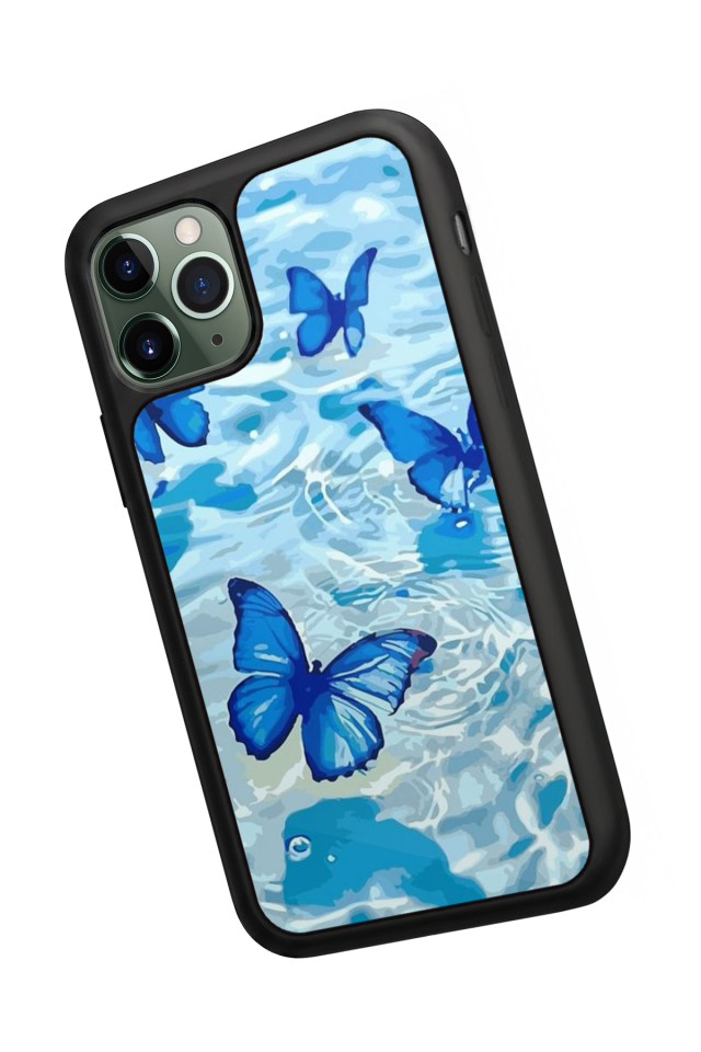 iPhone 11 Pro Max Uyumlu Kelebek Tasarımlı Glossy Premium Kılıf